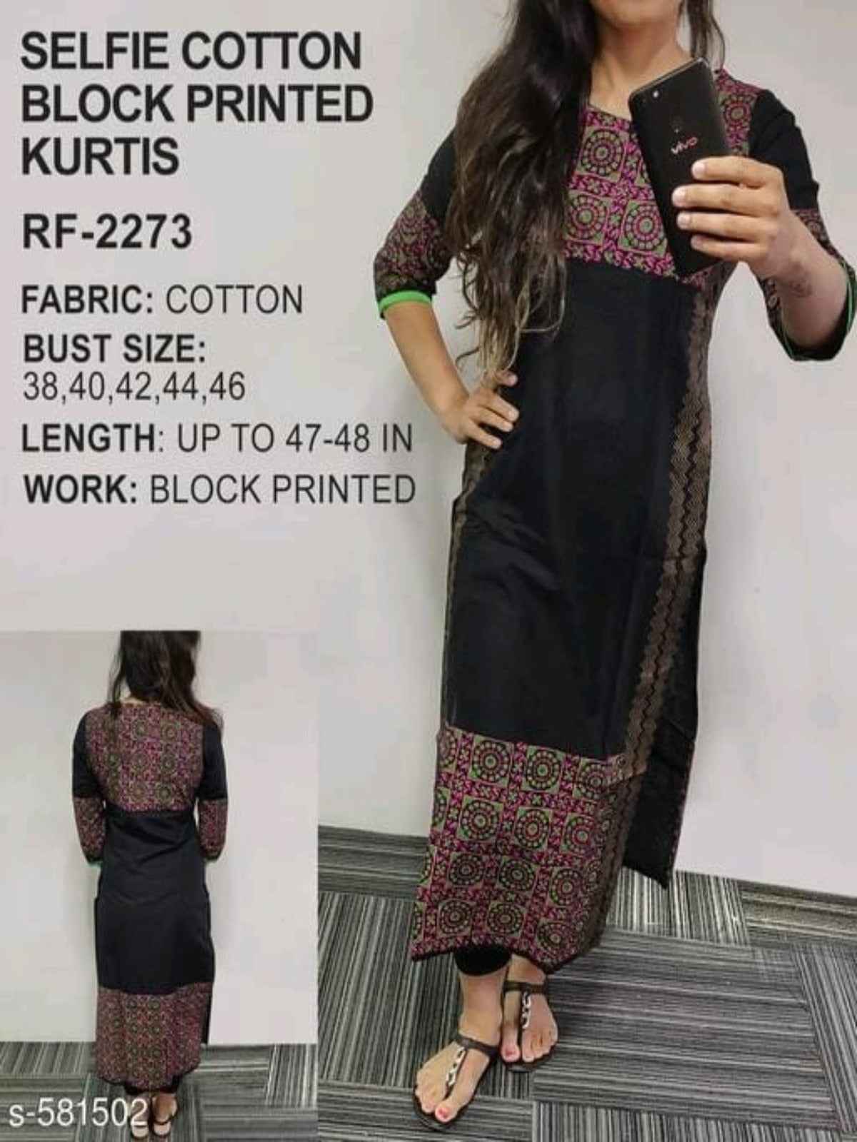Women Ethnic Motif Printed Cotton Kurti