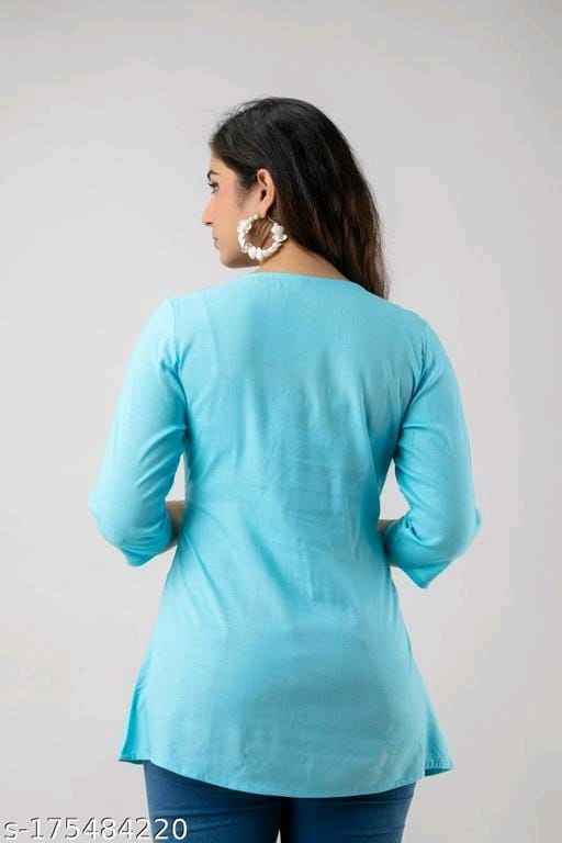 Women Rayon Embroidery Shot Top