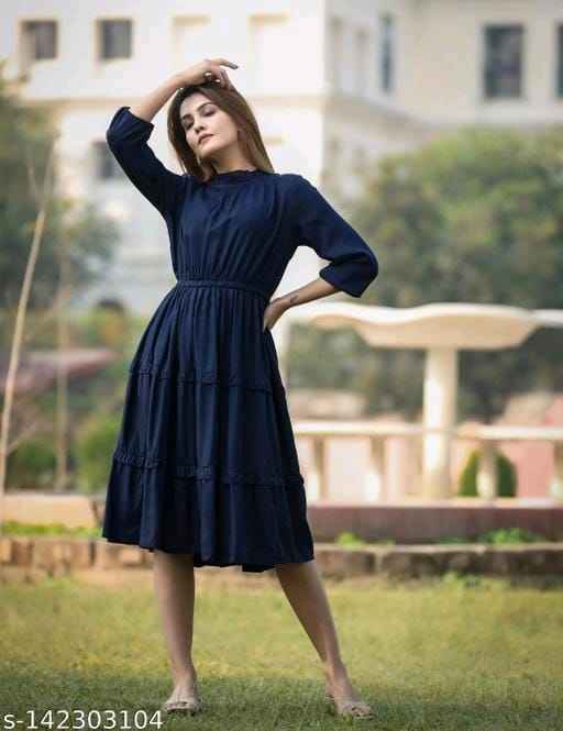 Women Retro Flared Skater Dress