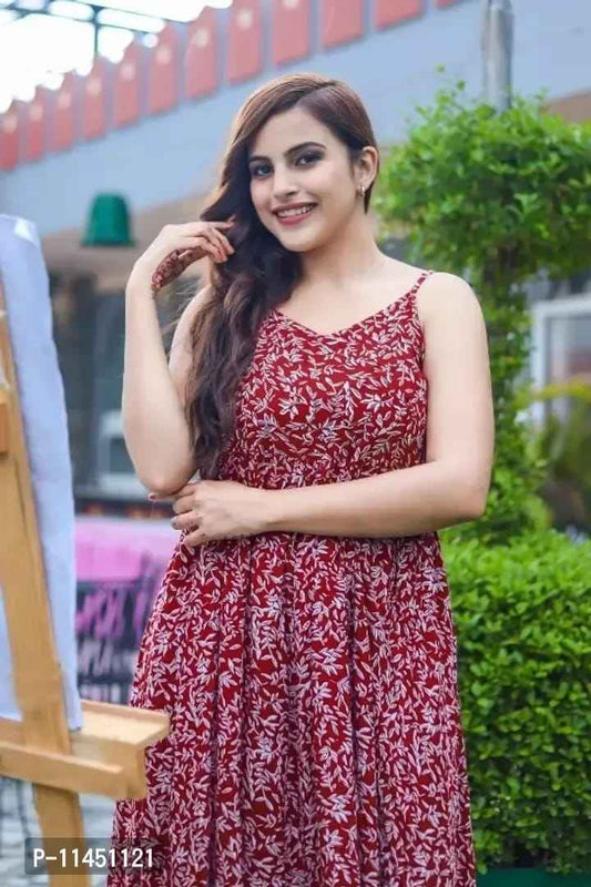 Women Stylish Printed Maxi Dress