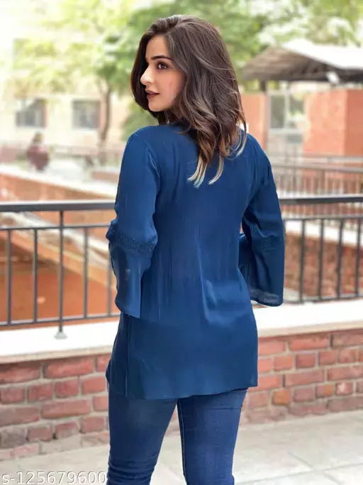 Women's Top Rayon Embroidered Tops - OrderMeFirst