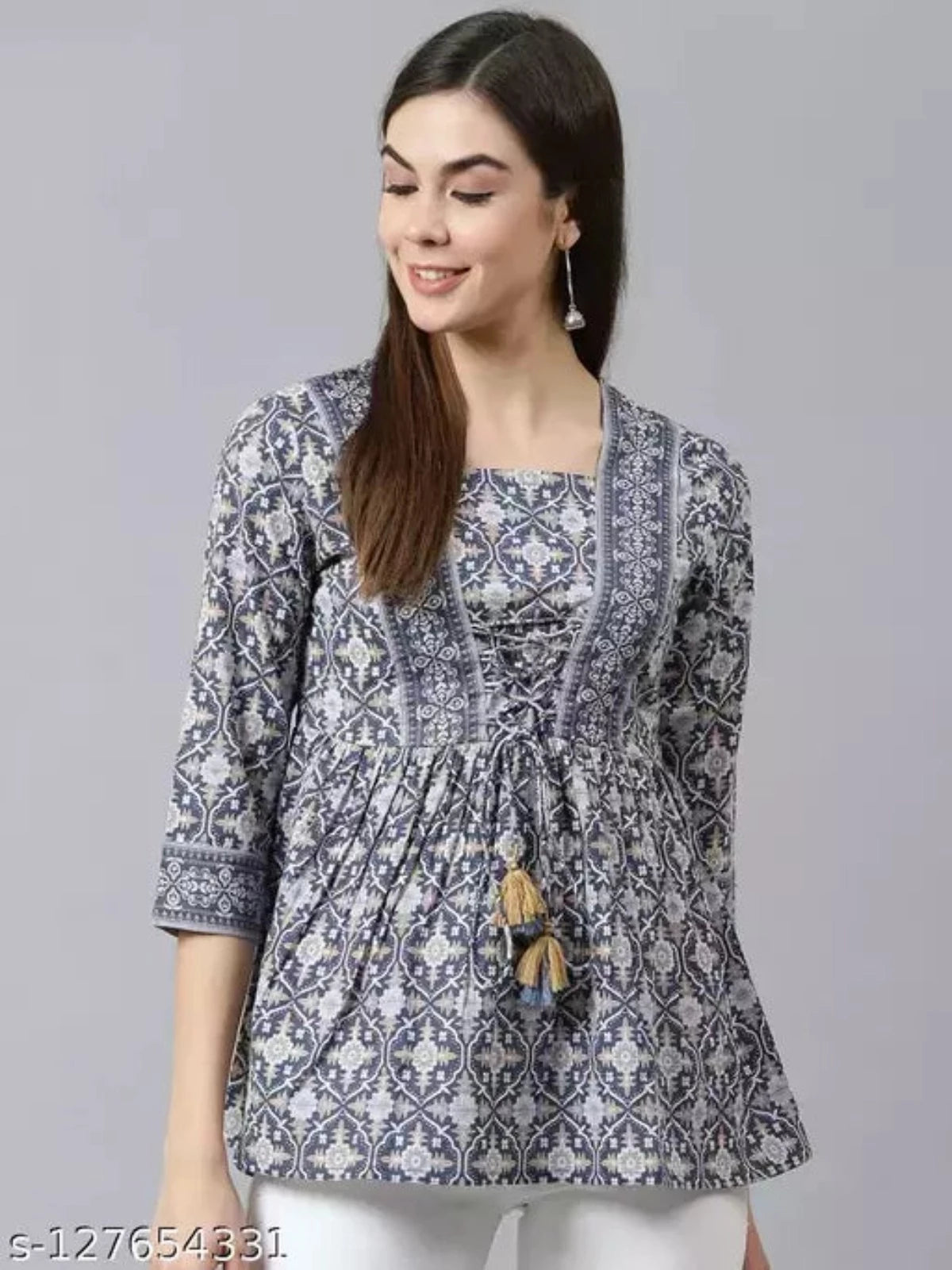 Womens Cotton Printed Designer Top - OrderMeFirst