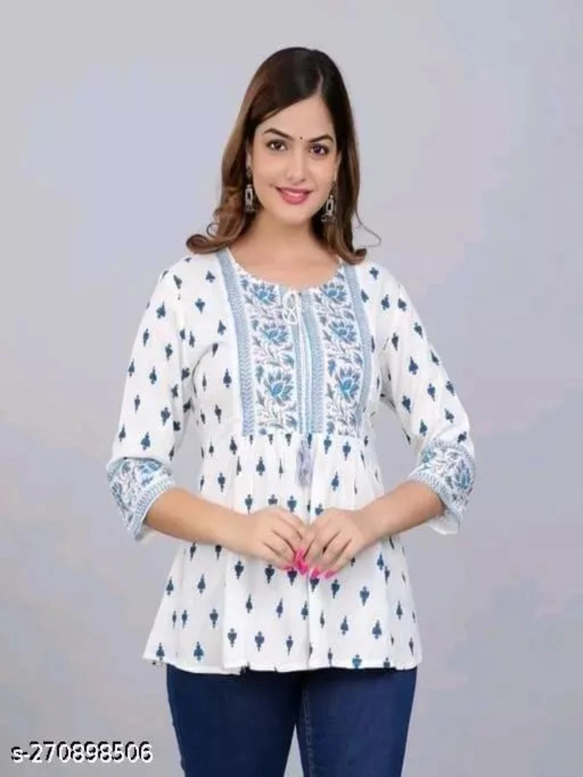 Womens Festival Printed Rayon Top - OrderMeFirst