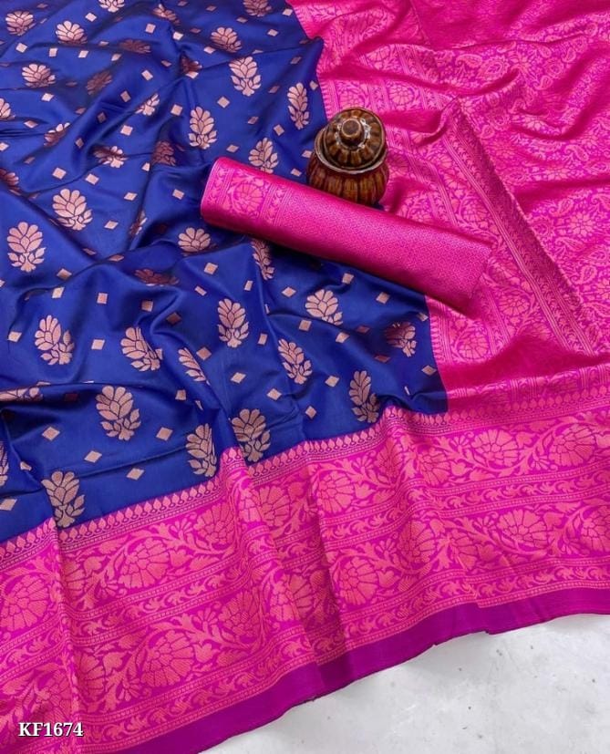 Woven Banarasi Soft Silk Saree - OrderMeFirst