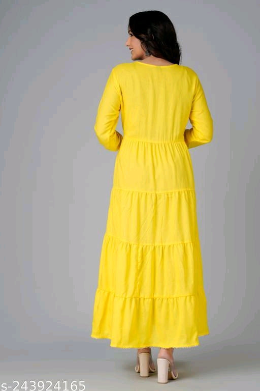 Yellow Embroidered Gowns OrderMeFirst
