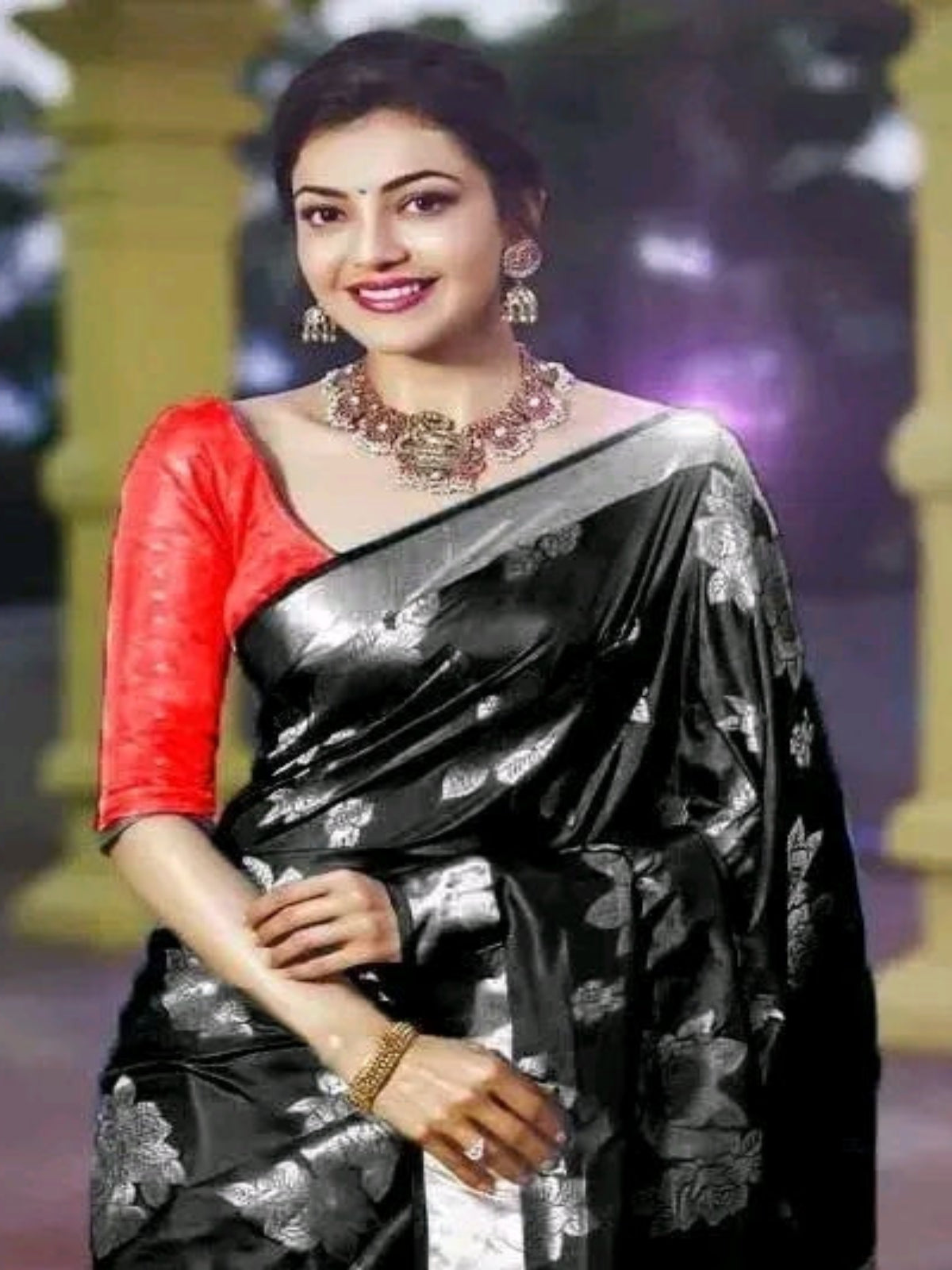 Kajal Agarwal Banarasi Saree