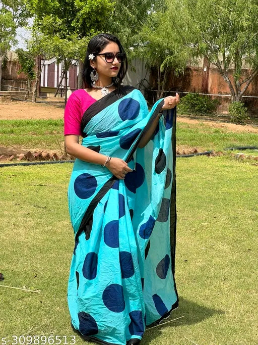 Cotton Mulmul Partywear Saree - OrderMeFirst