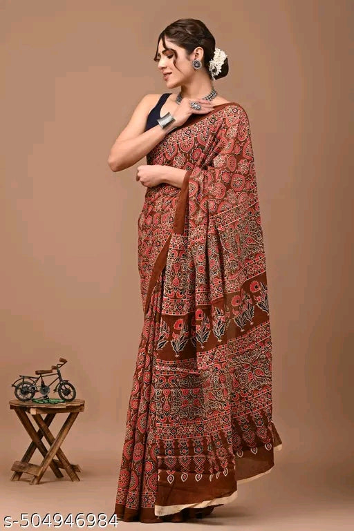 Rovim Printed Cotton Saree - OrderMeFirst