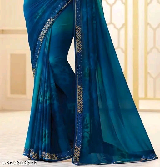 Diamond Work Georgette Saree