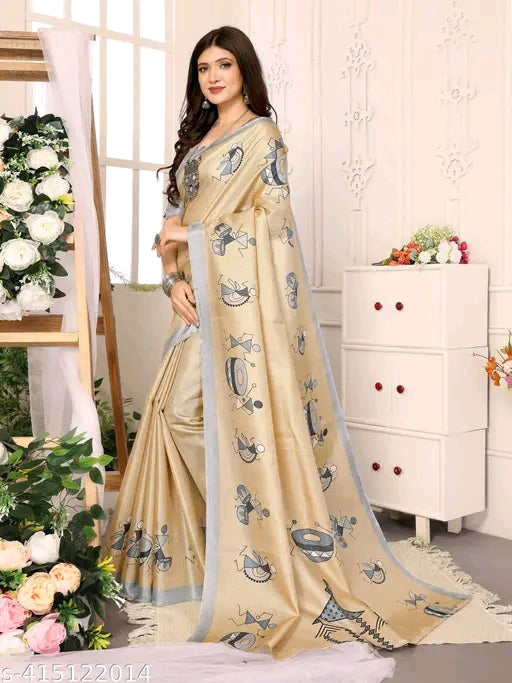 Yashika Silk Saree with Blouse - OrderMeFirst
