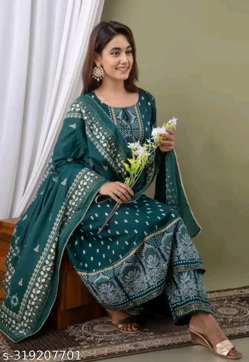 Rayon Printed Anarkali Kurti