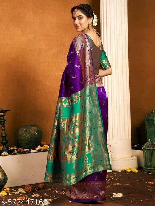 Purple Paithani Saree