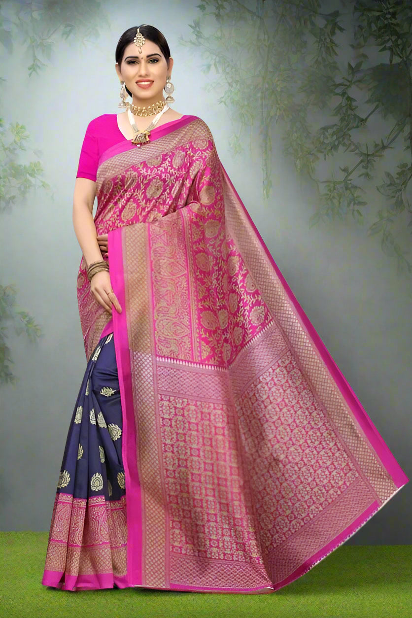 Buy 2 Get 1 Art Silk Sarees - OrderMeFirst