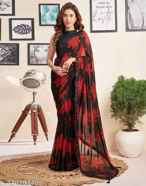 Aagam Refined Georgette Saree - Elegant and Versatile Wear - OrderMeFirst