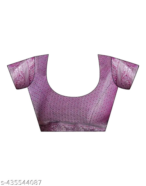 Magenta Saree with Georgette Blouse - OrderMeFirst