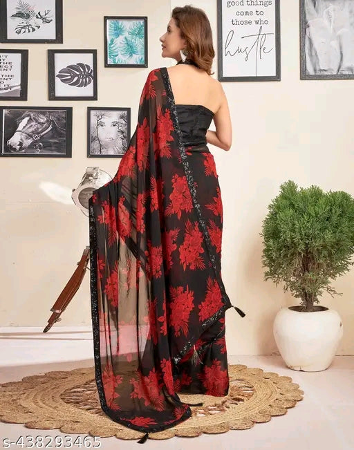Aagam Refined Georgette Saree - Elegant and Versatile Wear - OrderMeFirst