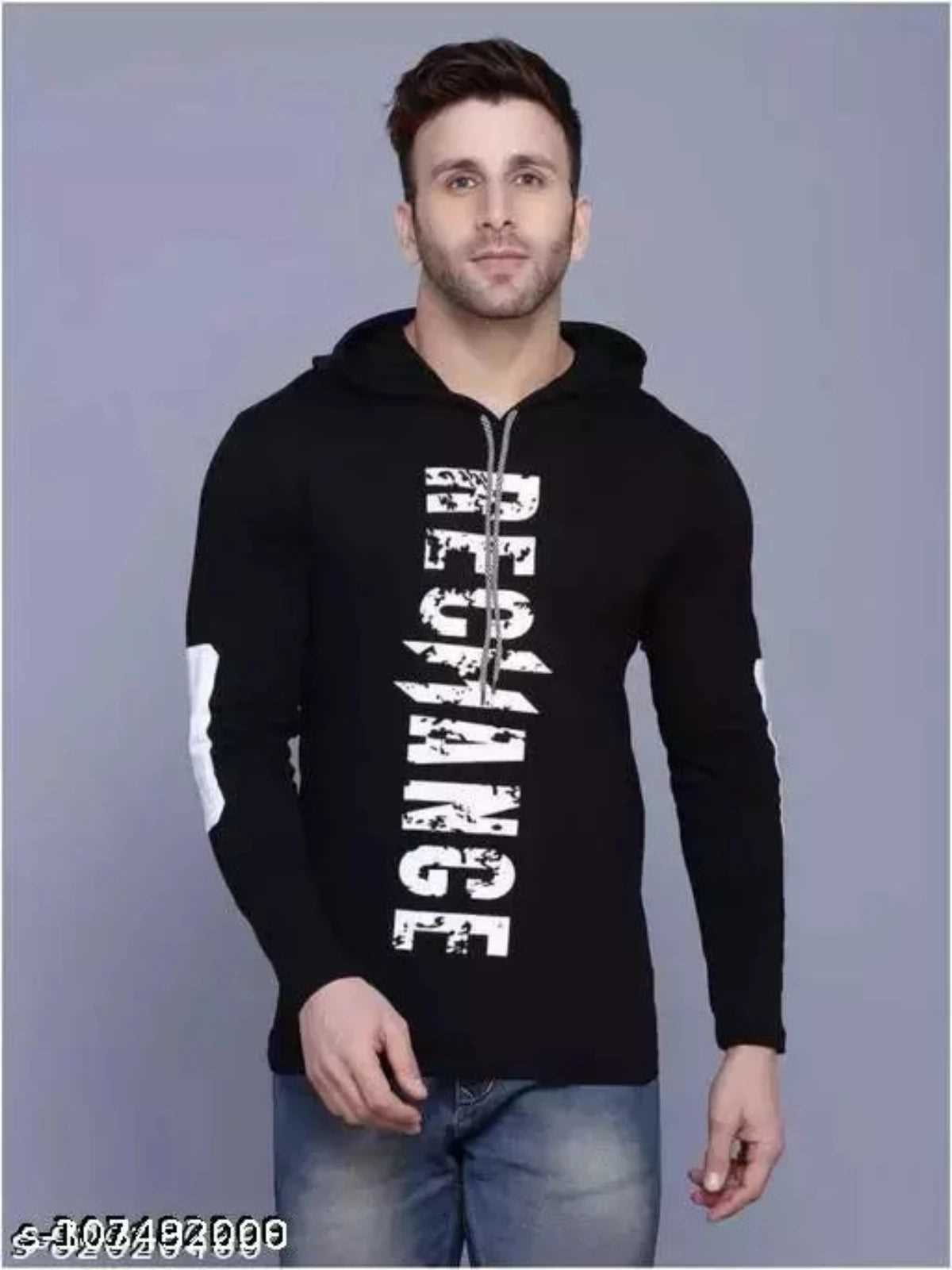 ATTITUDE Printed Men Hooded Neck T-Shirt OrderMeFirst