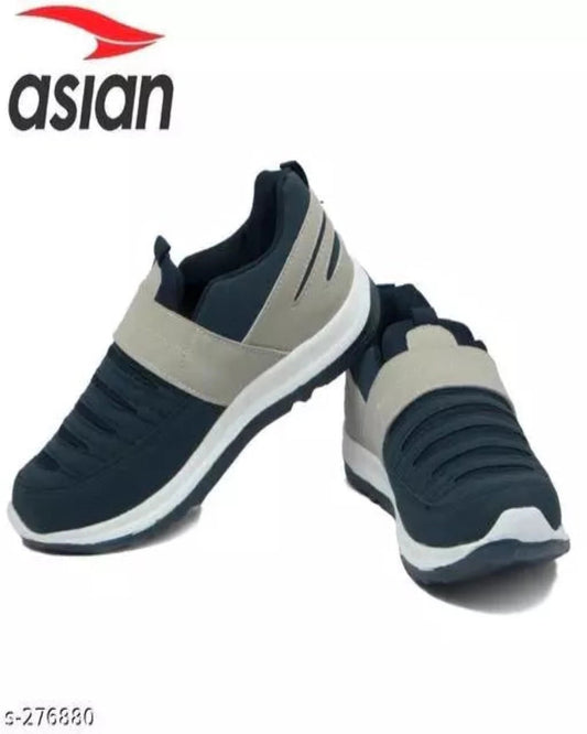 Asian Green Solid Running Shoes For Men OrderMeFirst