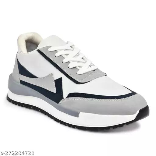 BB LAA Grey White New Collection Men's Casual Sports Shoes OrderMeFirst