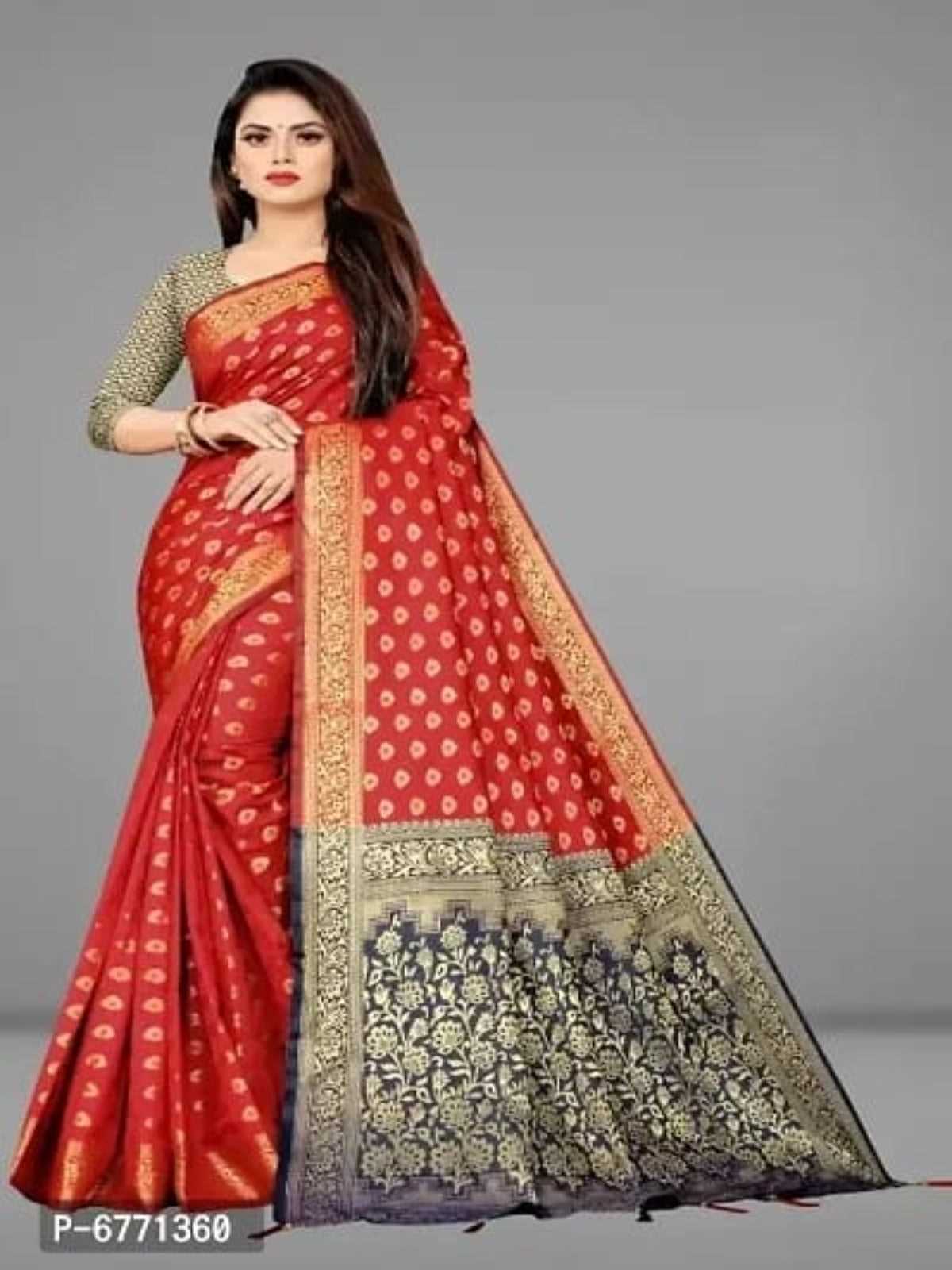 Banarasi Silk Jacquard Sarees with Blouse OrderMeFirst