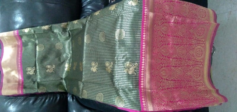 Beautiful Kanjeevaram Designer Saree with Blouse Piece OrderMeFirst