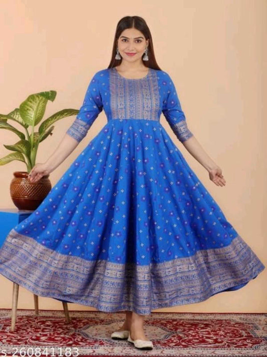 Beautiful Long Calf Length Anarkali Kurta OrderMeFirst