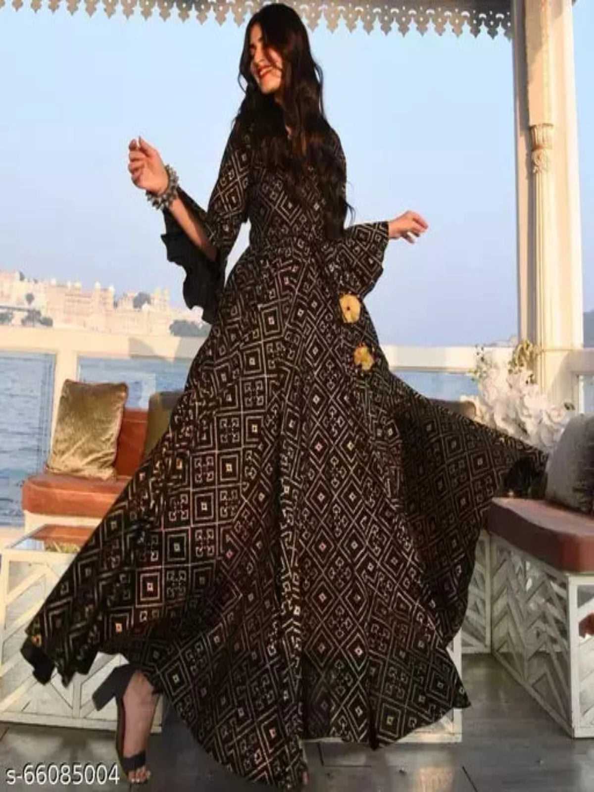 Black Anarkali Gown OrderMeFirst