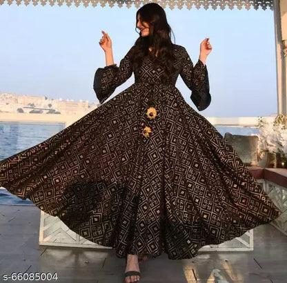 Black Anarkali Gown OrderMeFirst