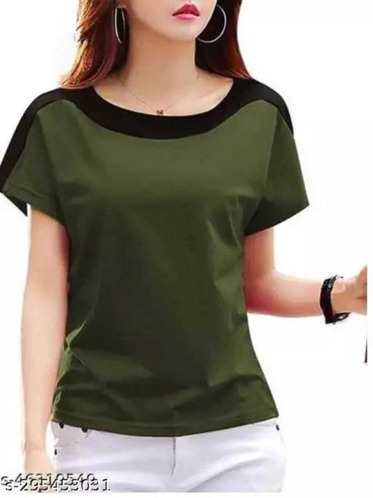 Block half Sleeve Designer casual wear Top for women OrderMeFirst