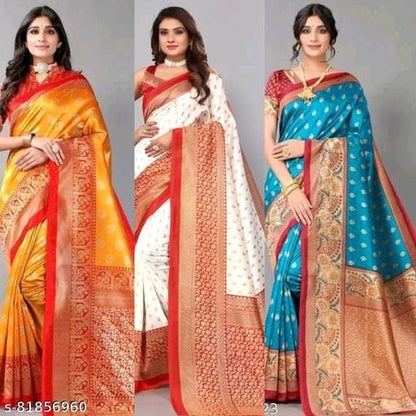 Buy 2 Get 1 Offer Jacquard Saree OrderMeFirst