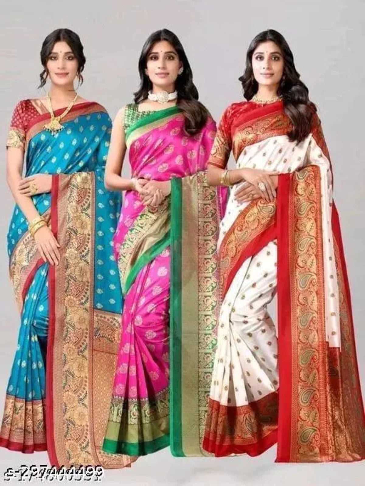 Buy 2 Get 1 Offer Jacquard Saree OrderMeFirst