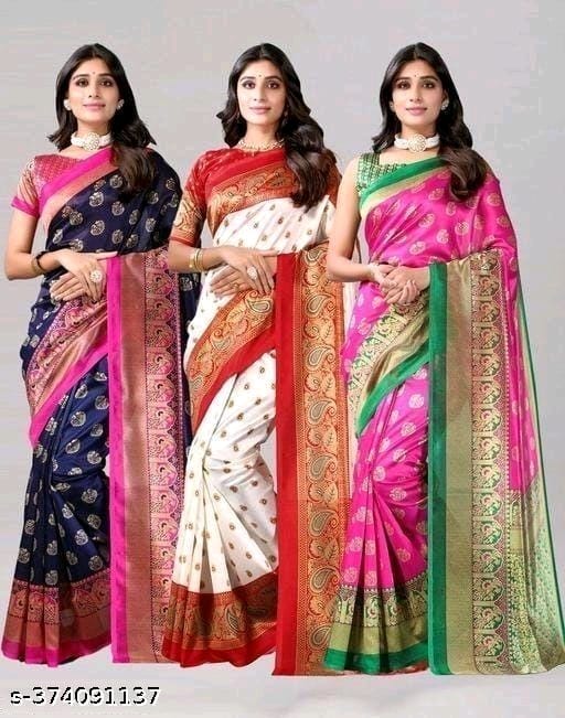 Buy 2 Get 1 Offer Jacquard Saree OrderMeFirst