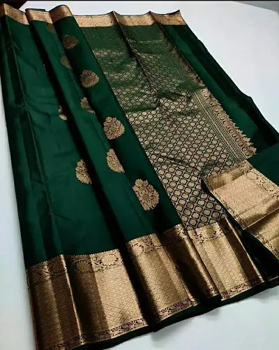 Buy Green Kanjeevaram Silk Saree For Women OrderMeFirst