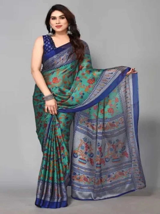 Buy Printed Bollywood Chiffon Saree OrderMeFirst