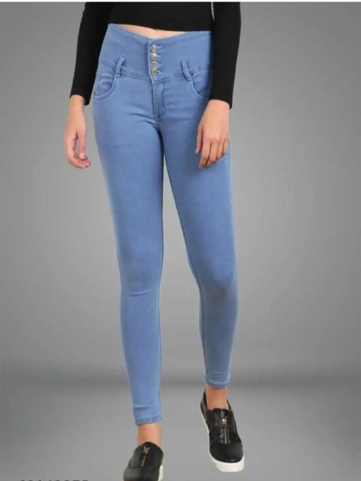 Classic Denim Solid Jeans for Women OrderMeFirst