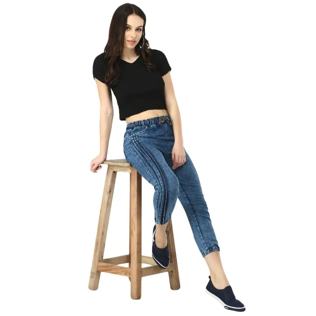 Classic Denim Solid Jeggings for Women OrderMeFirst