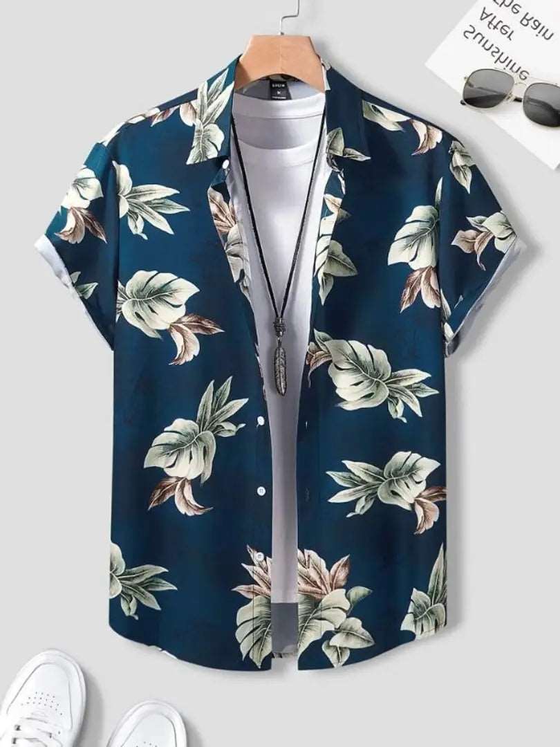 Classic Polyester Spandex Printed Casual Shirts for Mens OrderMeFirst