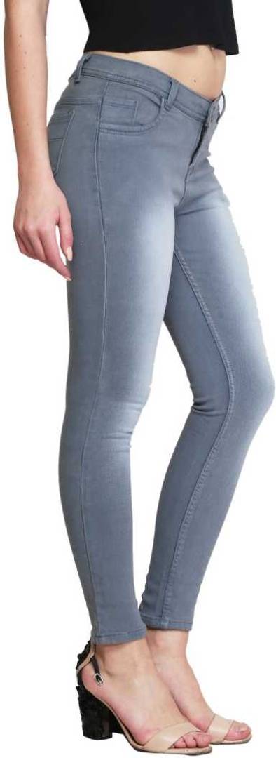 Denim Grey Solid Jeans OrderMeFirst