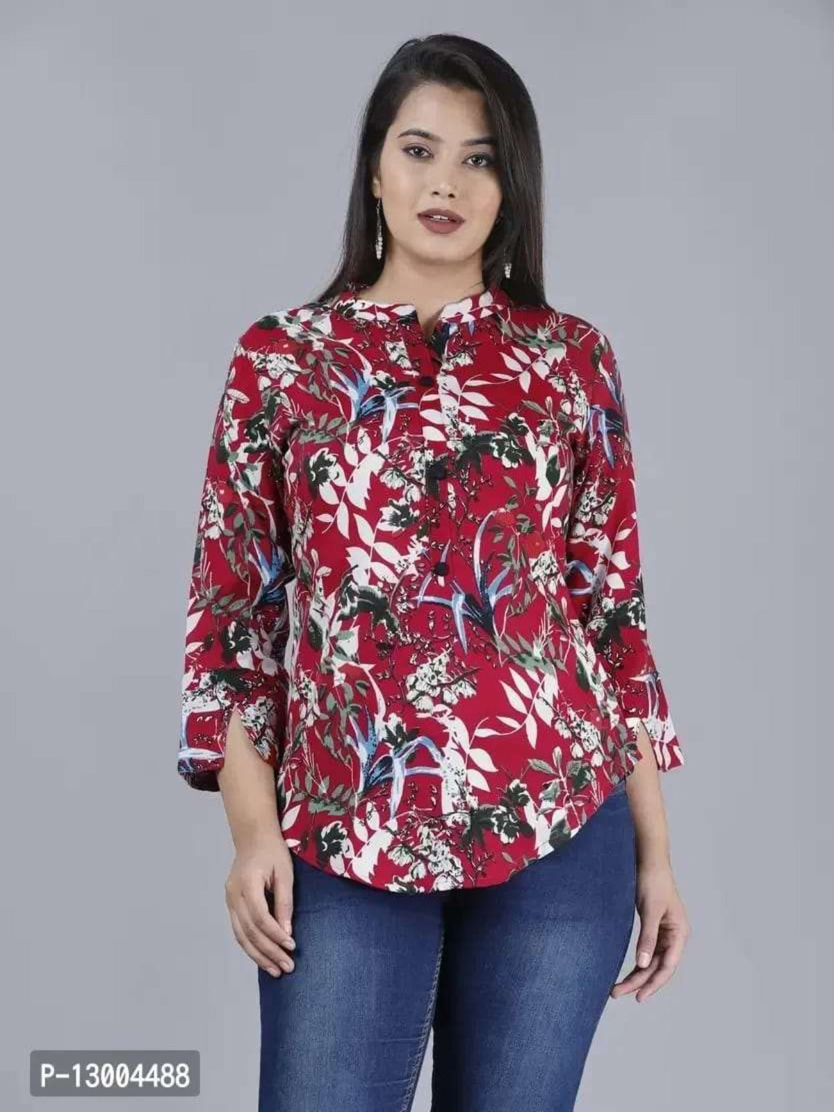 Elegant Pink Rayon Printed Top For Women OrderMeFirst