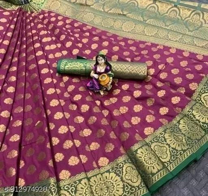 FABULOUS BANARASI SILK ZARI WORK SAREE OrderMeFirst