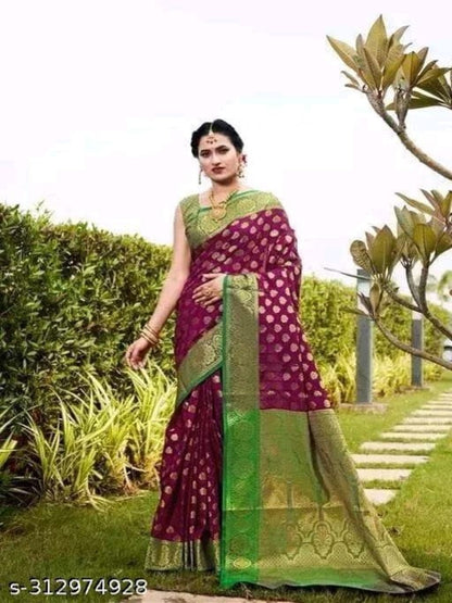 FABULOUS BANARASI SILK ZARI WORK SAREE OrderMeFirst