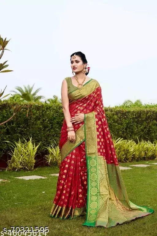 FABULOUS BANARASI SILK ZARI WORK SAREE OrderMeFirst