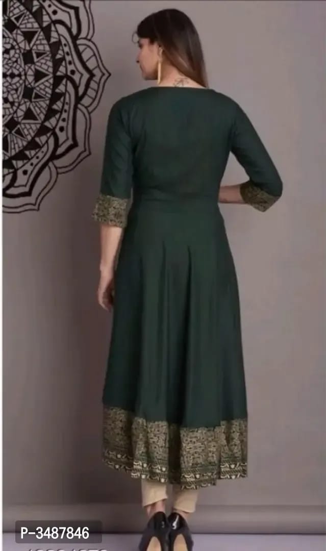 Fancy Rayon Anarkali Kurti For Women OrderMeFirst