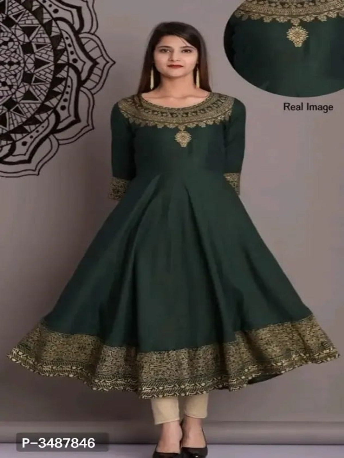 Fancy Rayon Anarkali Kurti For Women OrderMeFirst