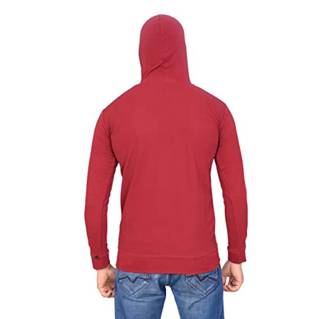 Fashionbazaar4u Men Casual Solid Printed Stylish Hoodies (M, Red) OrderMeFirst