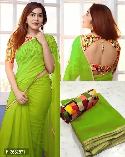 Georgette Sarees With Blouse Piece OrderMeFirst