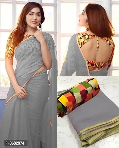 Georgette Sarees With Blouse Piece OrderMeFirst