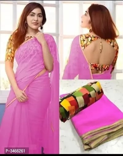 Georgette Sarees With Blouse Piece OrderMeFirst