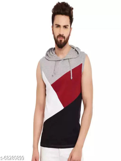 Gritstones Men's Colorblocked Multicolor Hood Tshirts OrderMeFirst