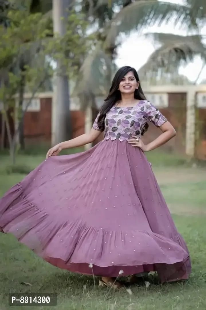 ✔️Cash On Delivery✔️- Buy Long Purple Flared Dress Online (2024)